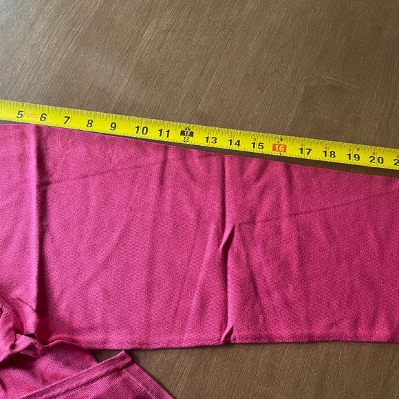 TERRY LEWIS New Cascading Open Cardigan 65% Silk 45% Cotton Fuchsia, Size 3X - Picture 10 of 10